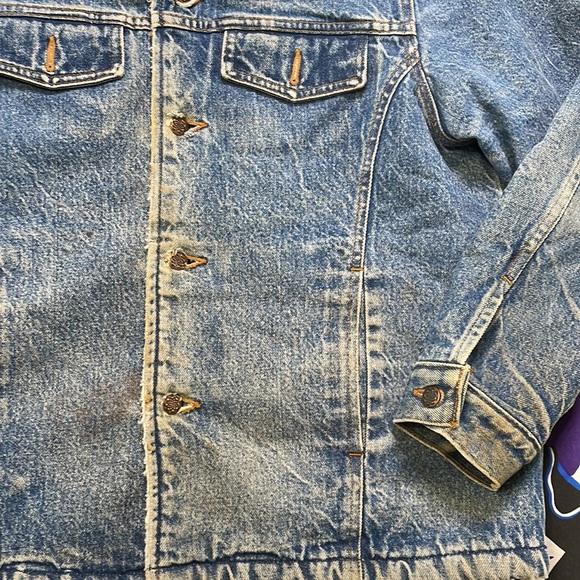 Vintage Sherpa Lined Denim Jacket Levi? Sears? - Picture 4 of 5